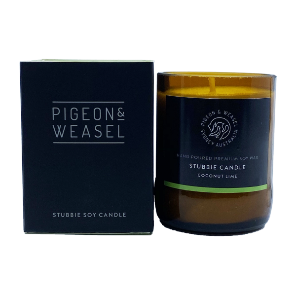 Pigeon and Weasel Candle Lime
